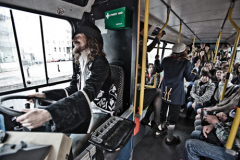 Brass Bathtub Jason on the bus